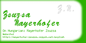 zsuzsa mayerhofer business card